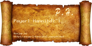 Peyerl Hannibál névjegykártya